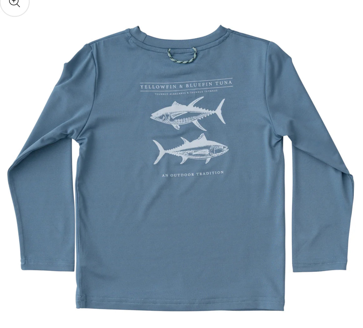Prodoh Long Sleeve Pro Performance Fishing Tee- Captain's Blue
