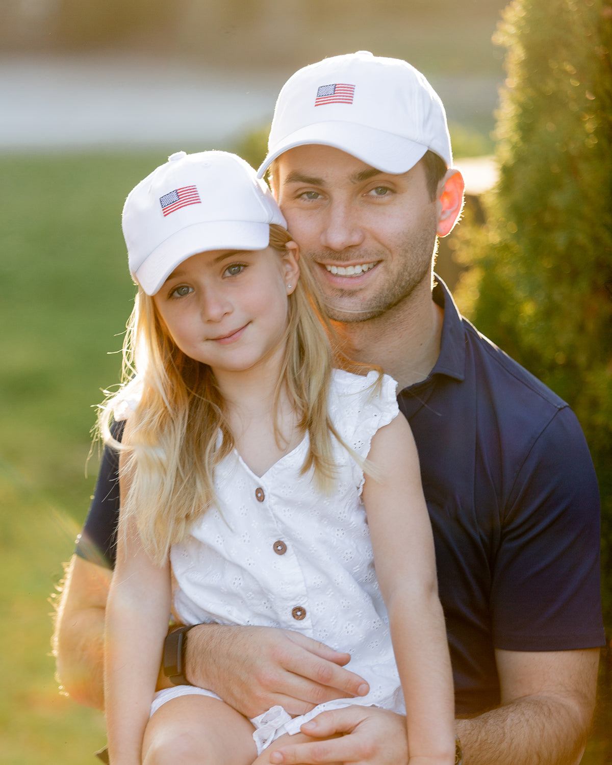 American Flag Bow Baseball Hat (Girls)