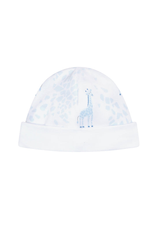 Blue Giraffe Print Hat