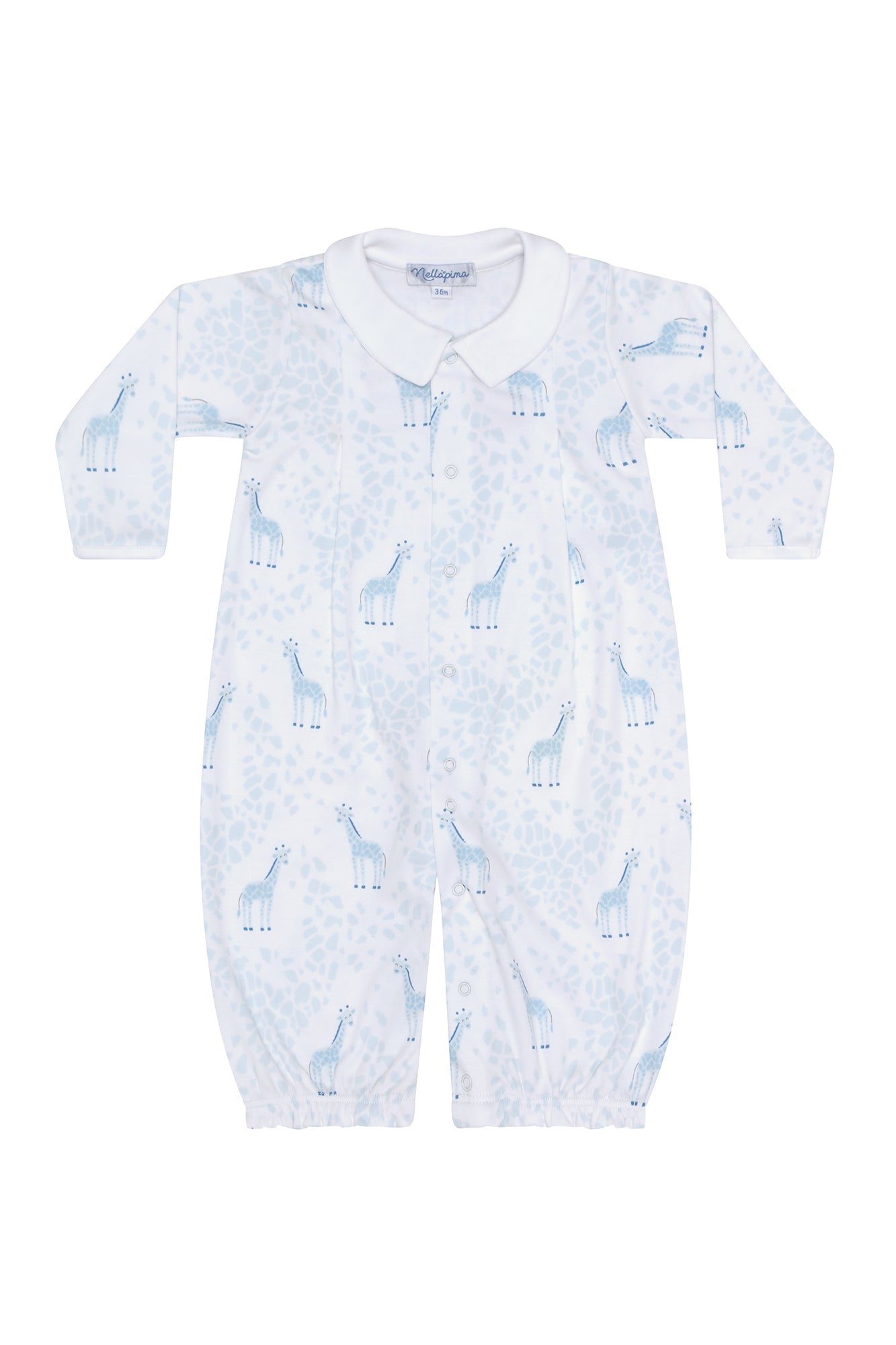 Blue Giraffe Print Converter Gown