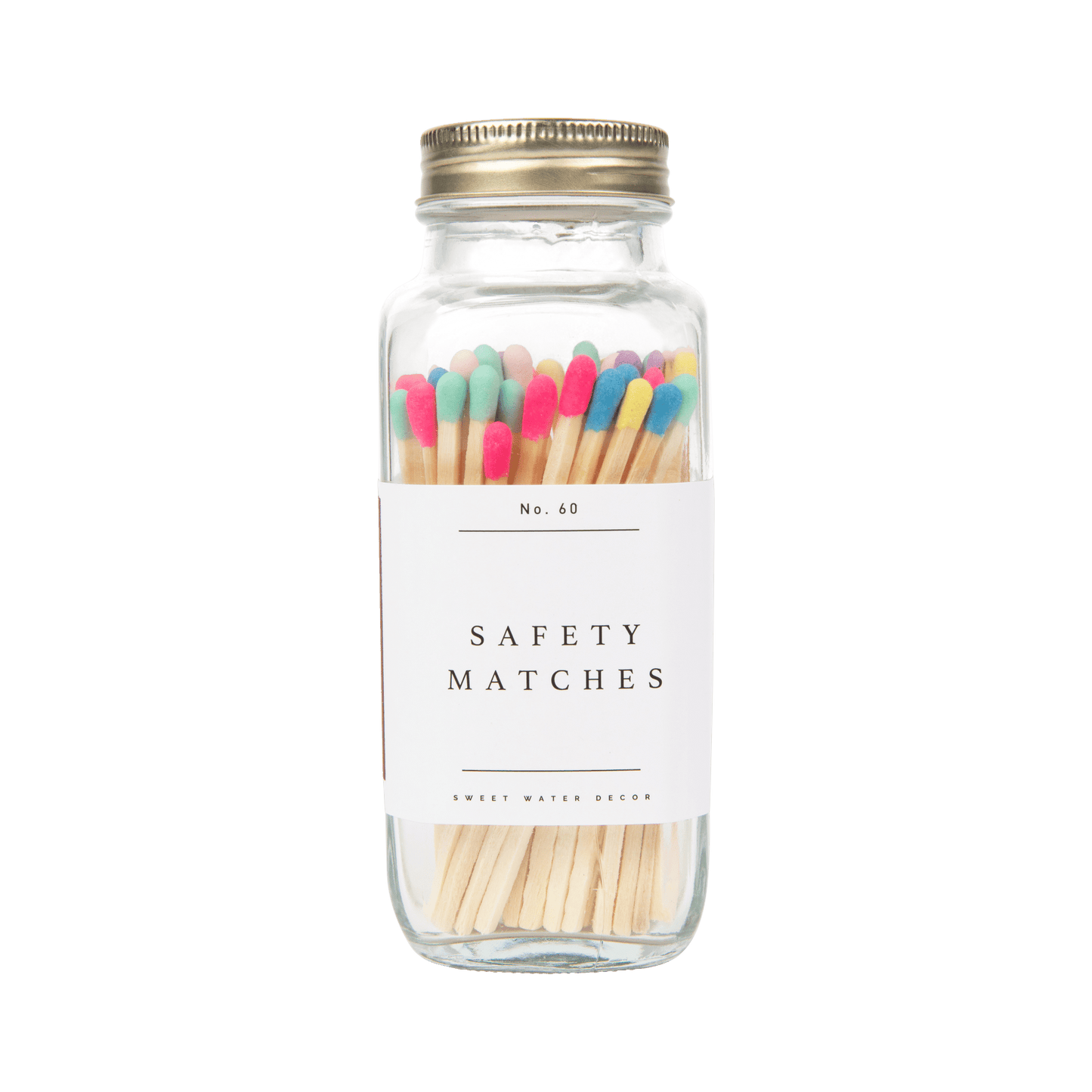 Multicolor Rainbow Safety Matches - 60 Count, 3.75"