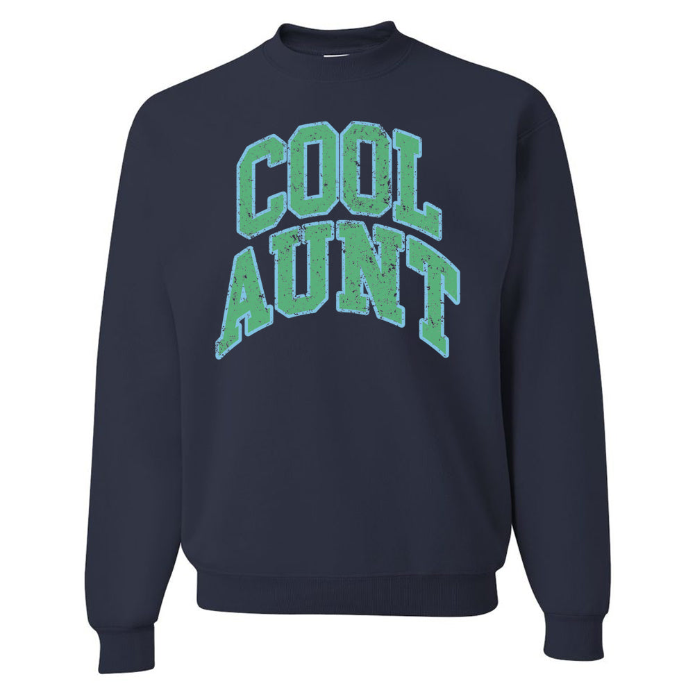 'Varsity Cool Aunt' Crewneck Sweatshirt