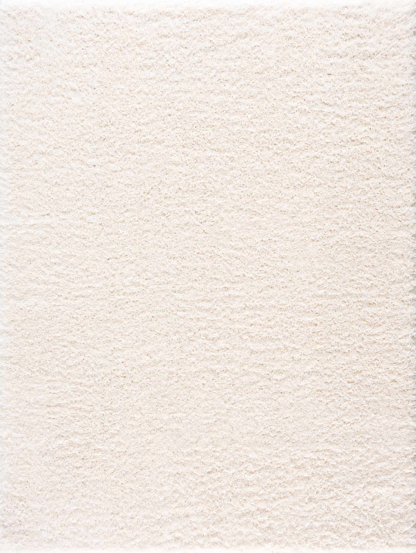 Faina Solid Cream Shag Rug Washable