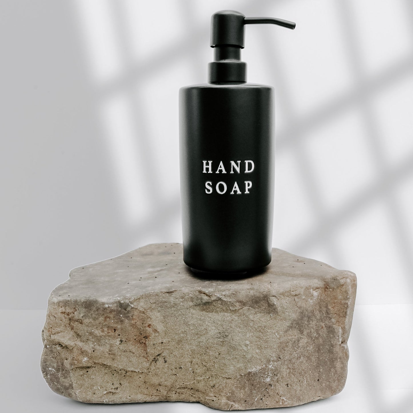 15oz Black Stoneware Hand Soap Dispenser