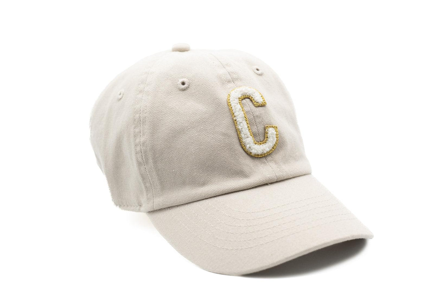 Dune Hat + Gold & White Terry Letter