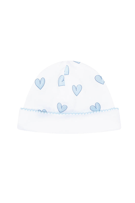 Blue Heart Print Hat