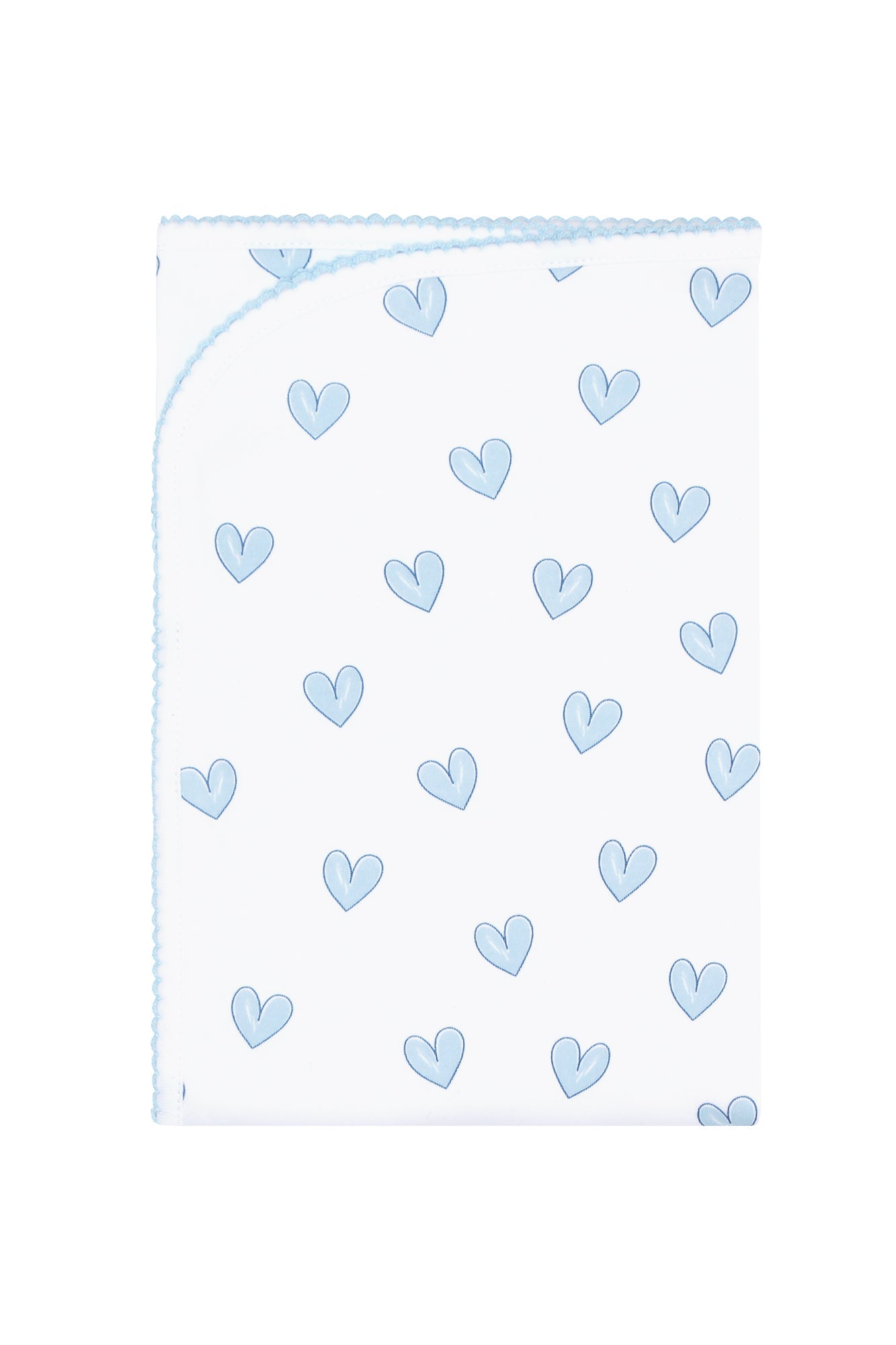 Blue Heart Print Blanket