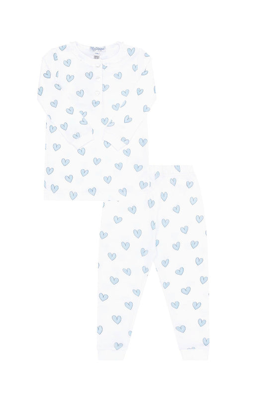 Blue Heart Print Pajama