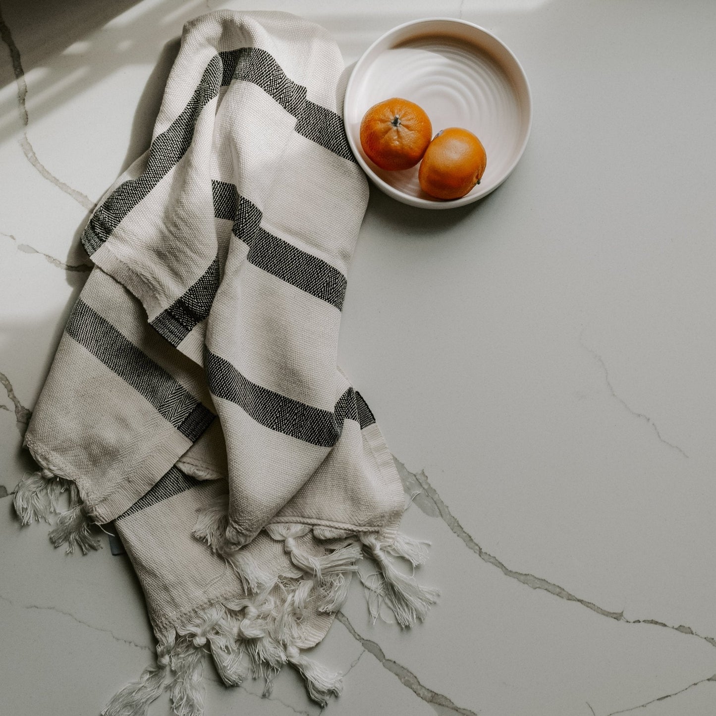 Turkish Cotton + Bamboo Hand Towel - Single Stripe