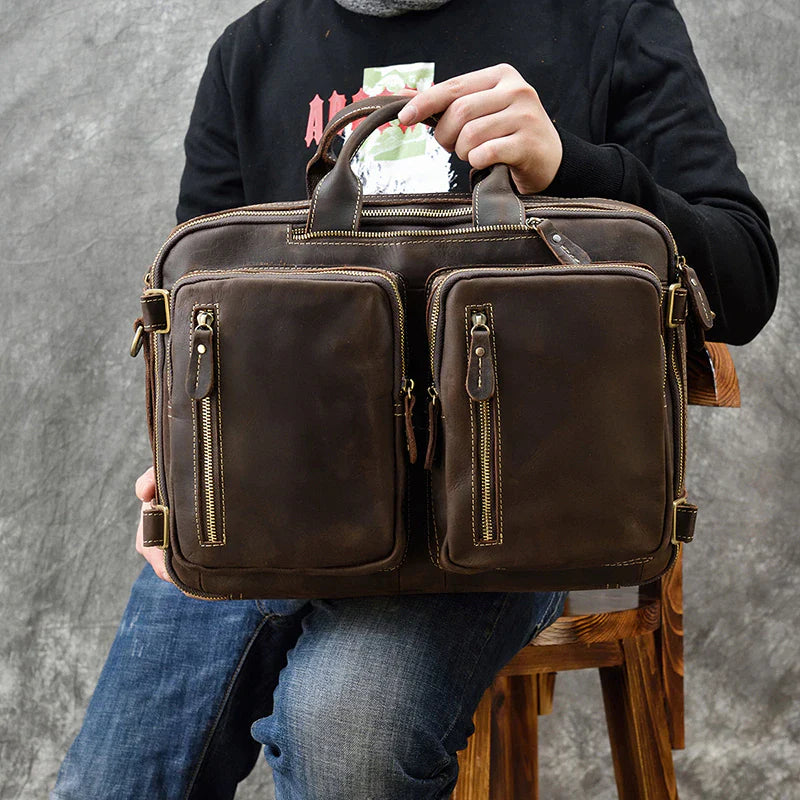 Dublin Leather Backpack Briefcase 2-in-1