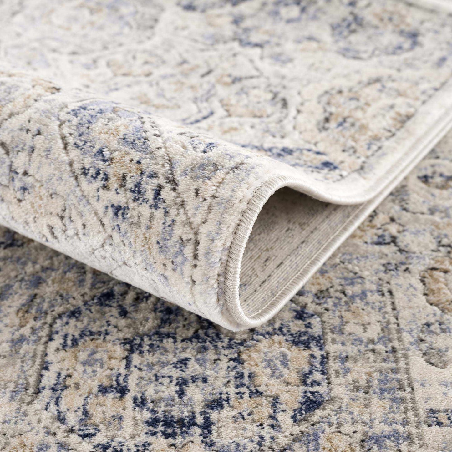 Parkerfield Cream & Blue Area Rug