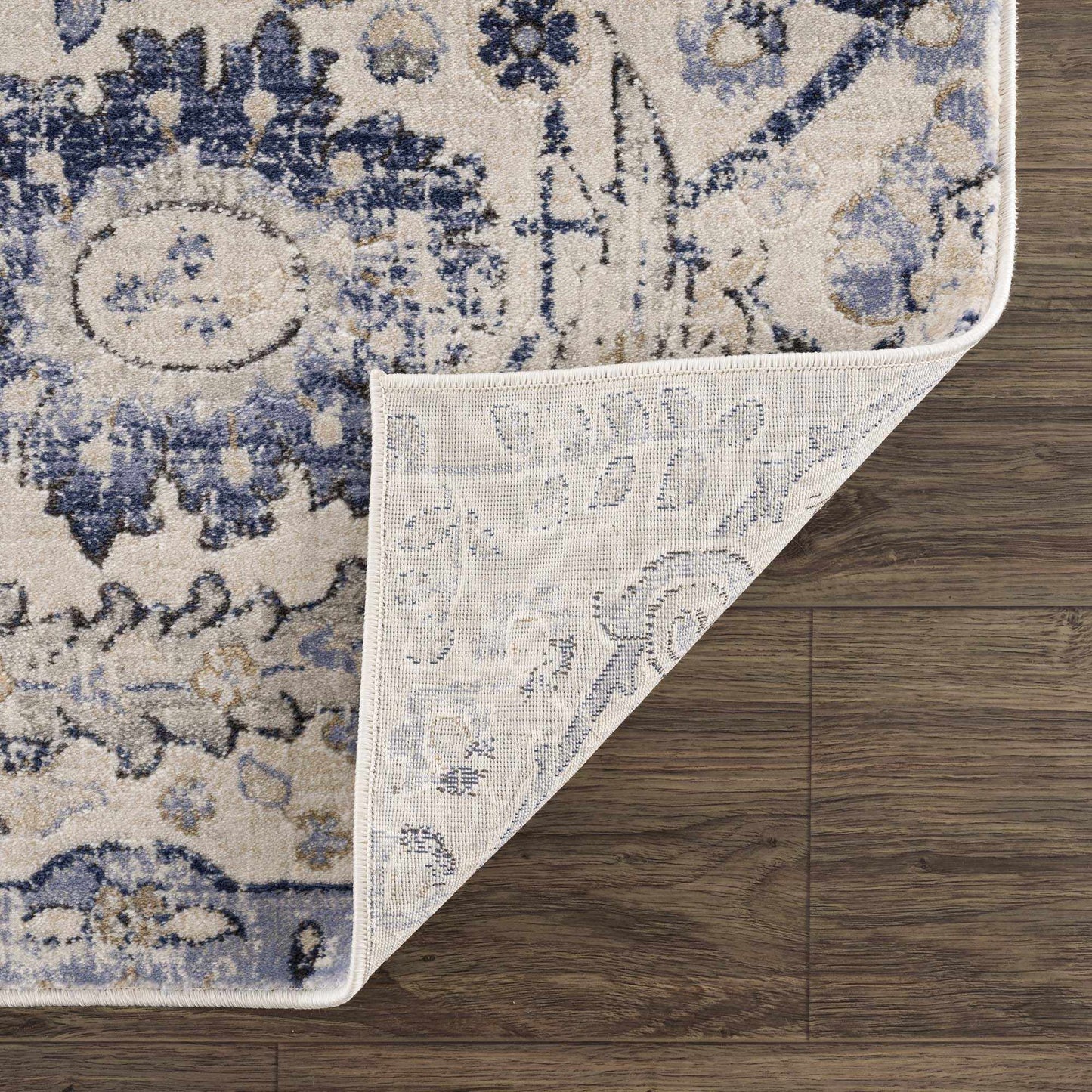 Georgiana Beige & Blue Area Rug