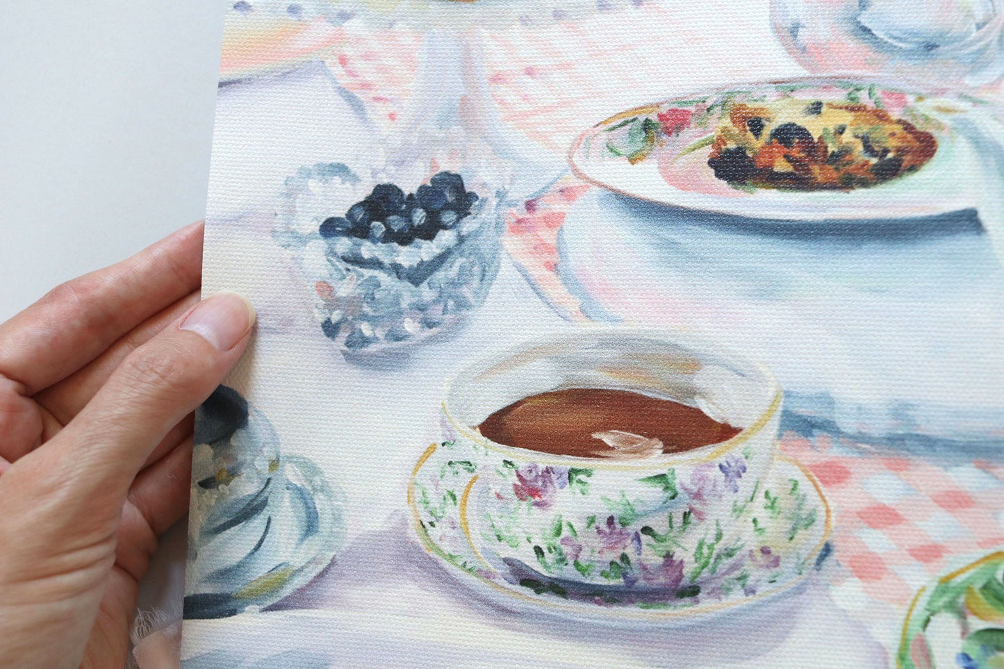 Magnolia Tea and Scones, a fine art print on canvas