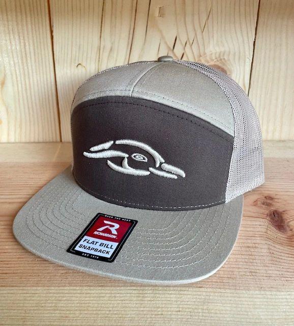 AF Waterfowl 3D Puff Logo 7 Panel Trucker Brown - Khaki Mesh Richardson