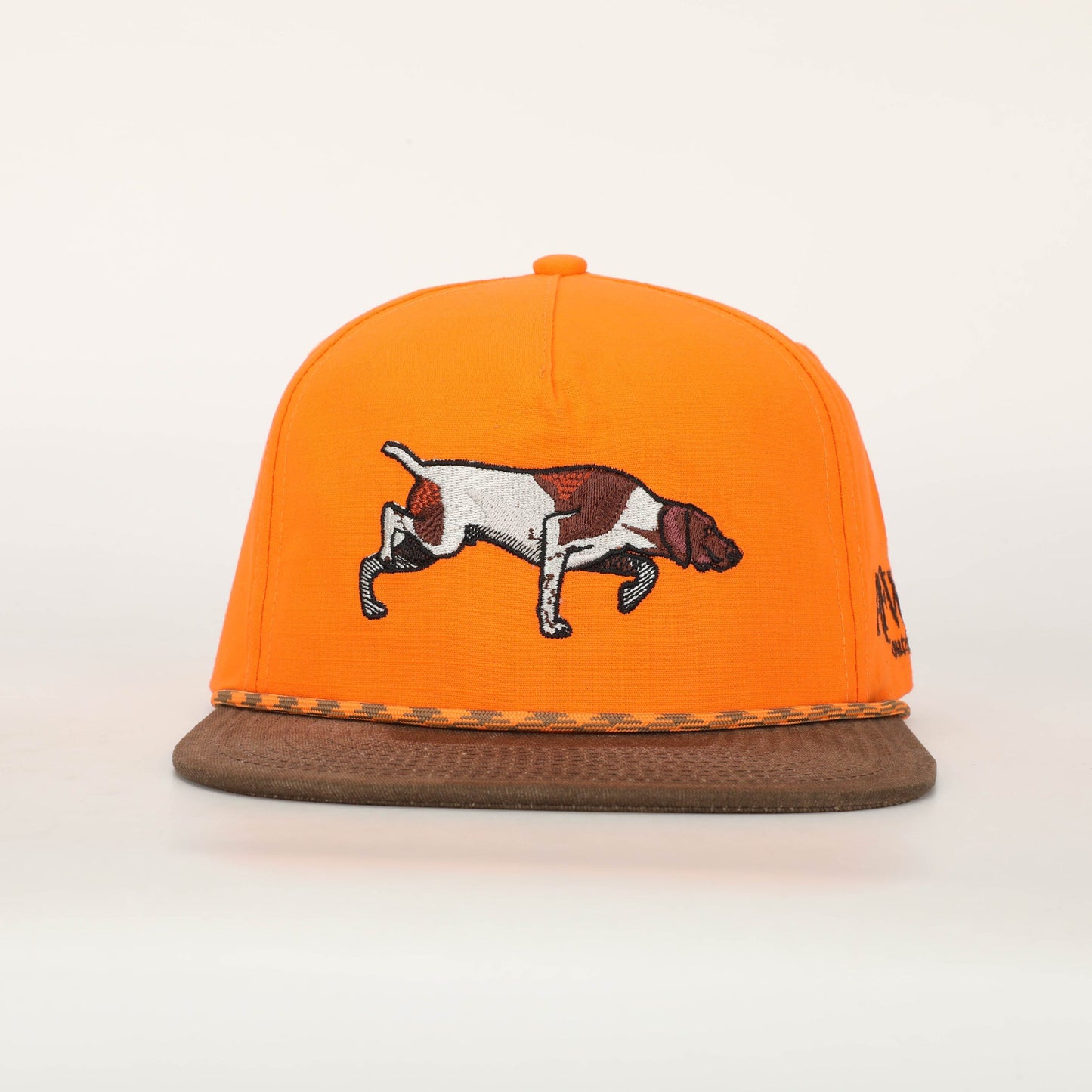 BLAZE ORANGE AND BROWN RIPSTOP POINTER ROPE HAT