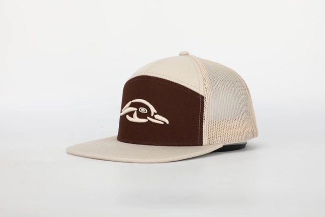 AF Waterfowl 3D Puff Logo 7 Panel Trucker Khaki - Brown