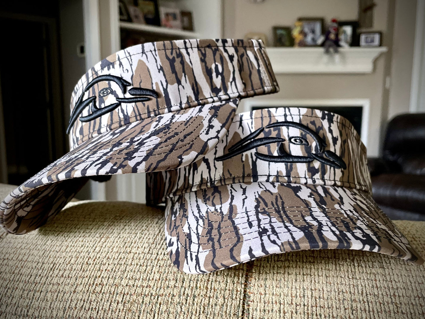 Hardwoods Camo Visor W/Puff Logo