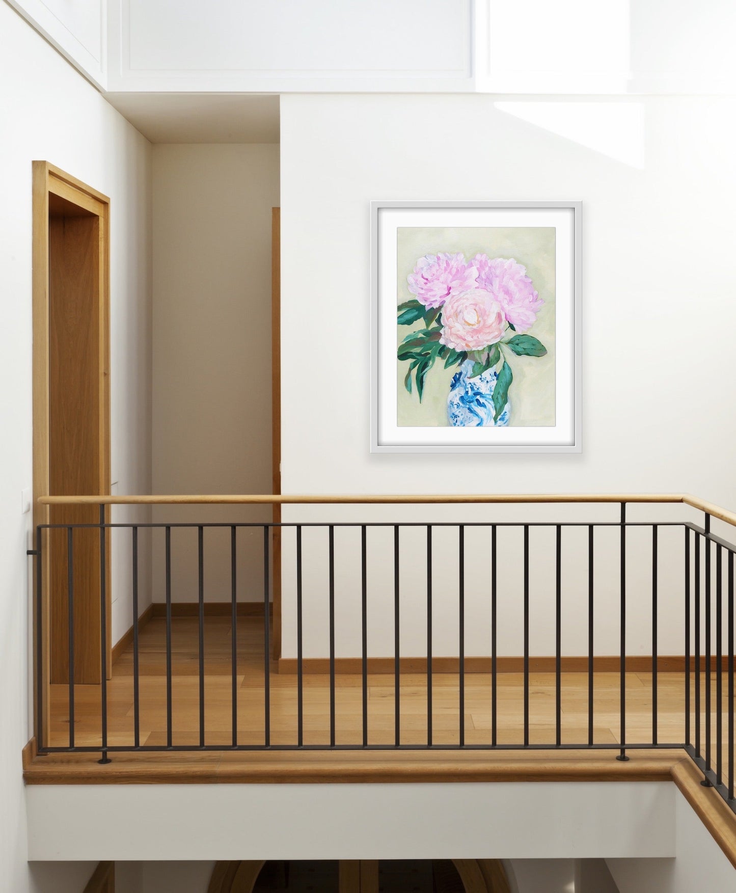 Peony fine art print on canvas