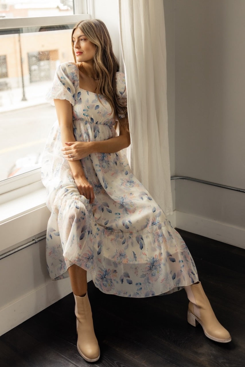 Meg Square Neck Floral Maxi