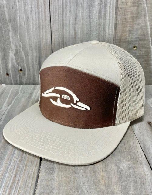 AF Waterfowl 3D Puff Logo 7 Panel Trucker Khaki - Brown