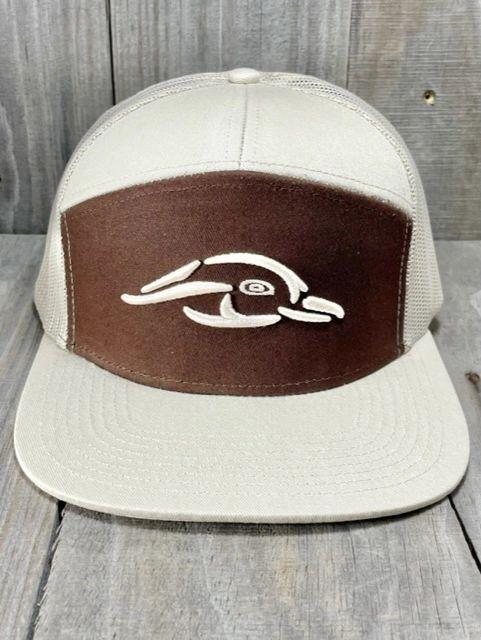 AF Waterfowl 3D Puff Logo 7 Panel Trucker Khaki - Brown