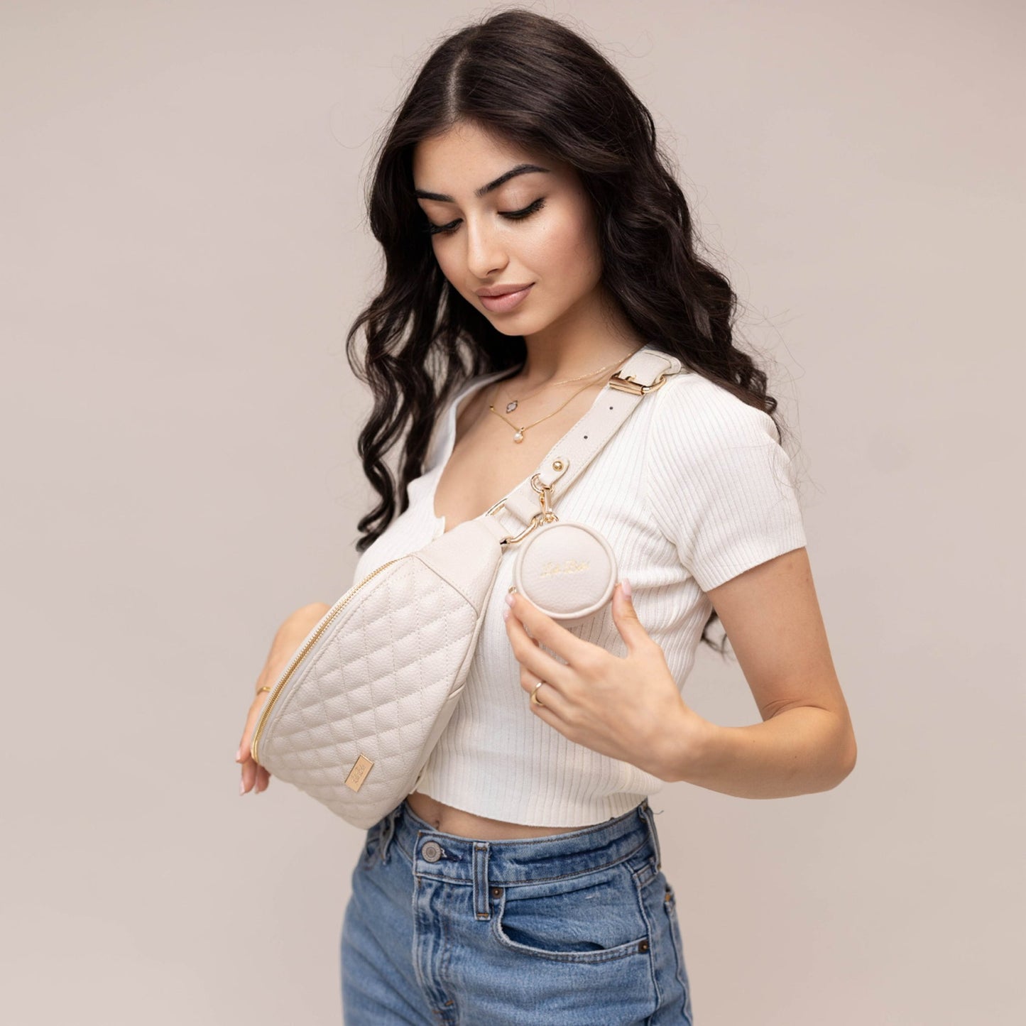 Monaco Sling Bag | Pearl White