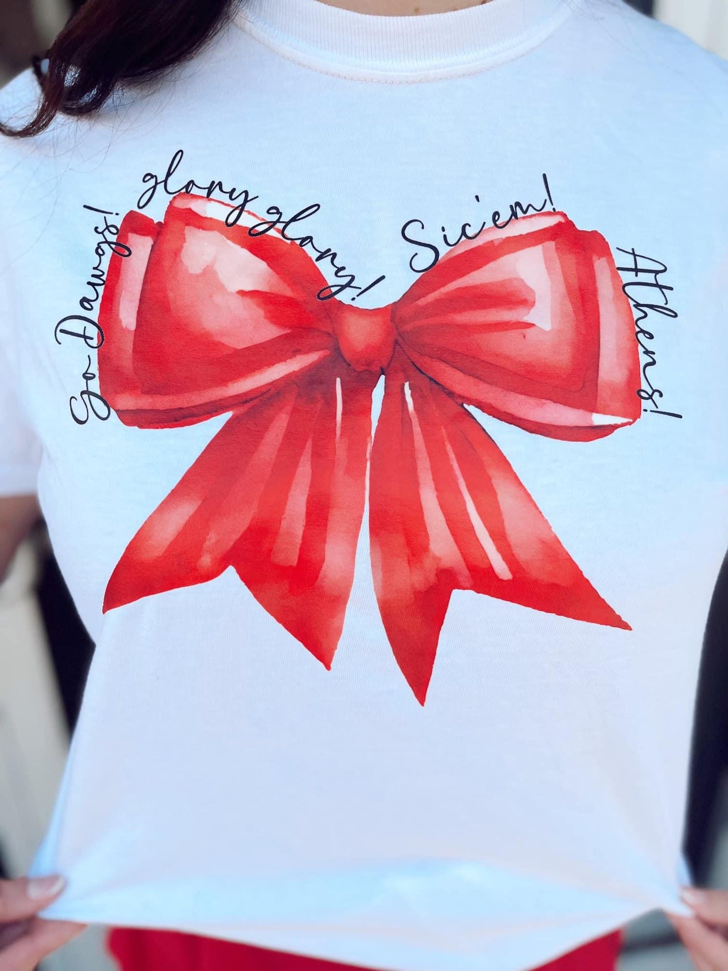 Glory, Glory UGA Red Bow CC Tee