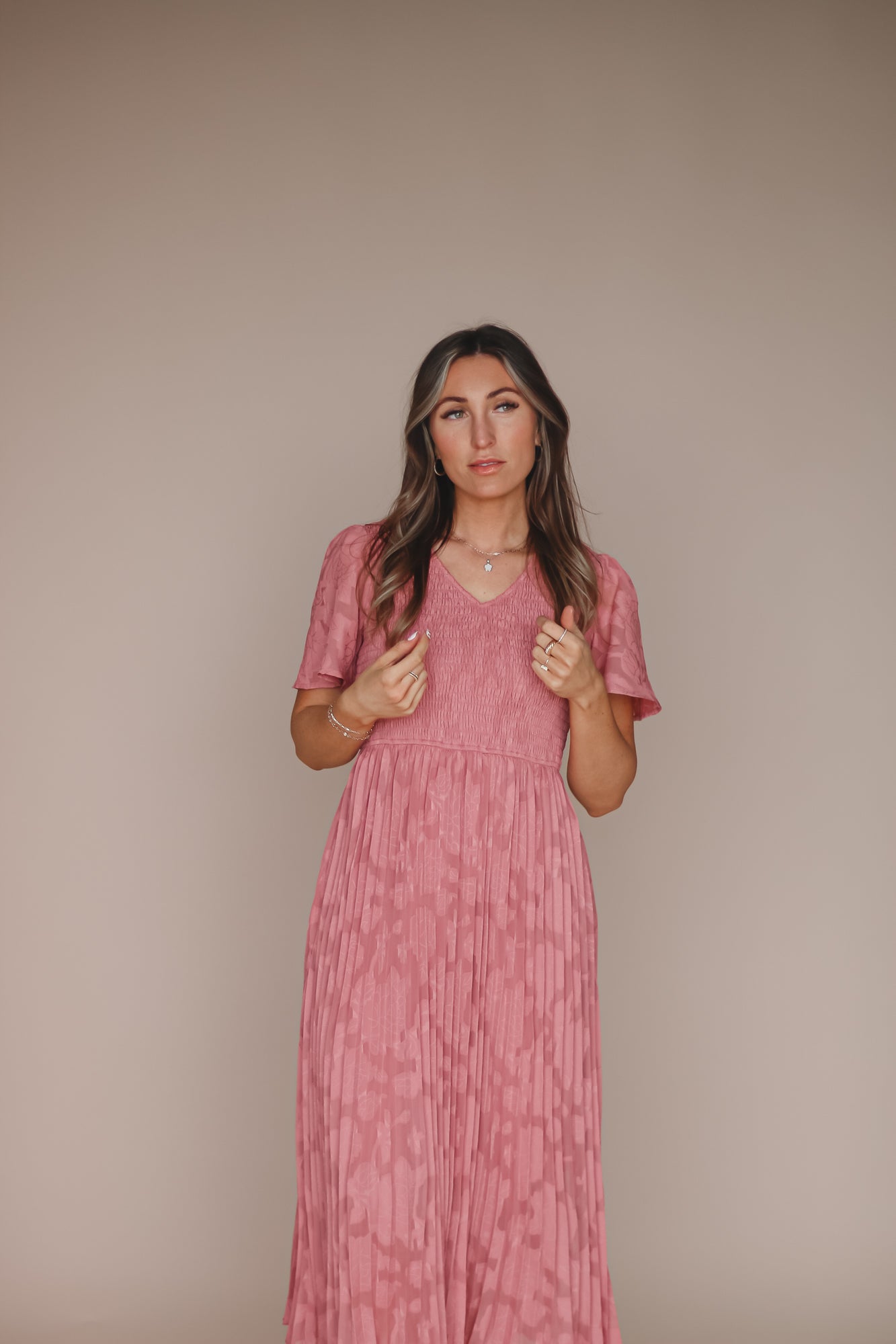 Tayla Dress in Mauve