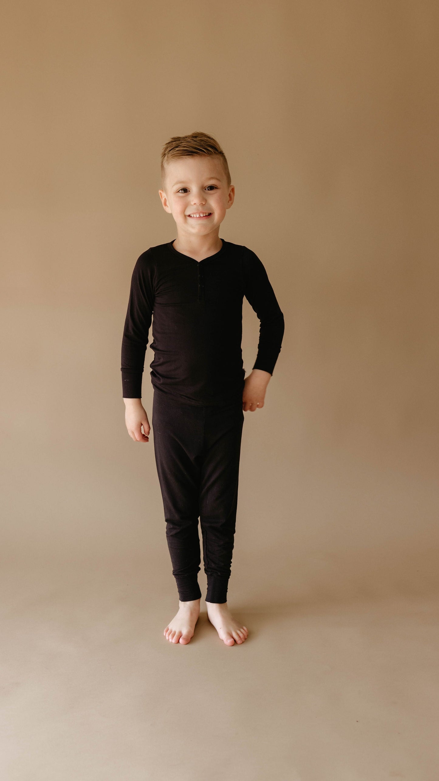 Black | Bamboo Two Piece Pajamas