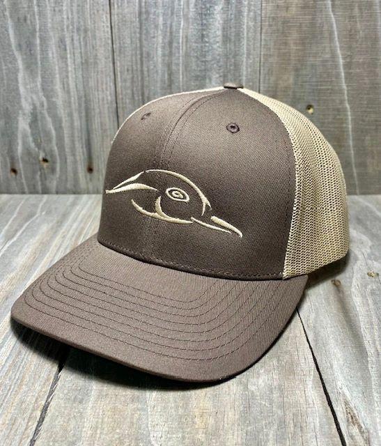 Brown with Khaki Mesh Trucker Hat