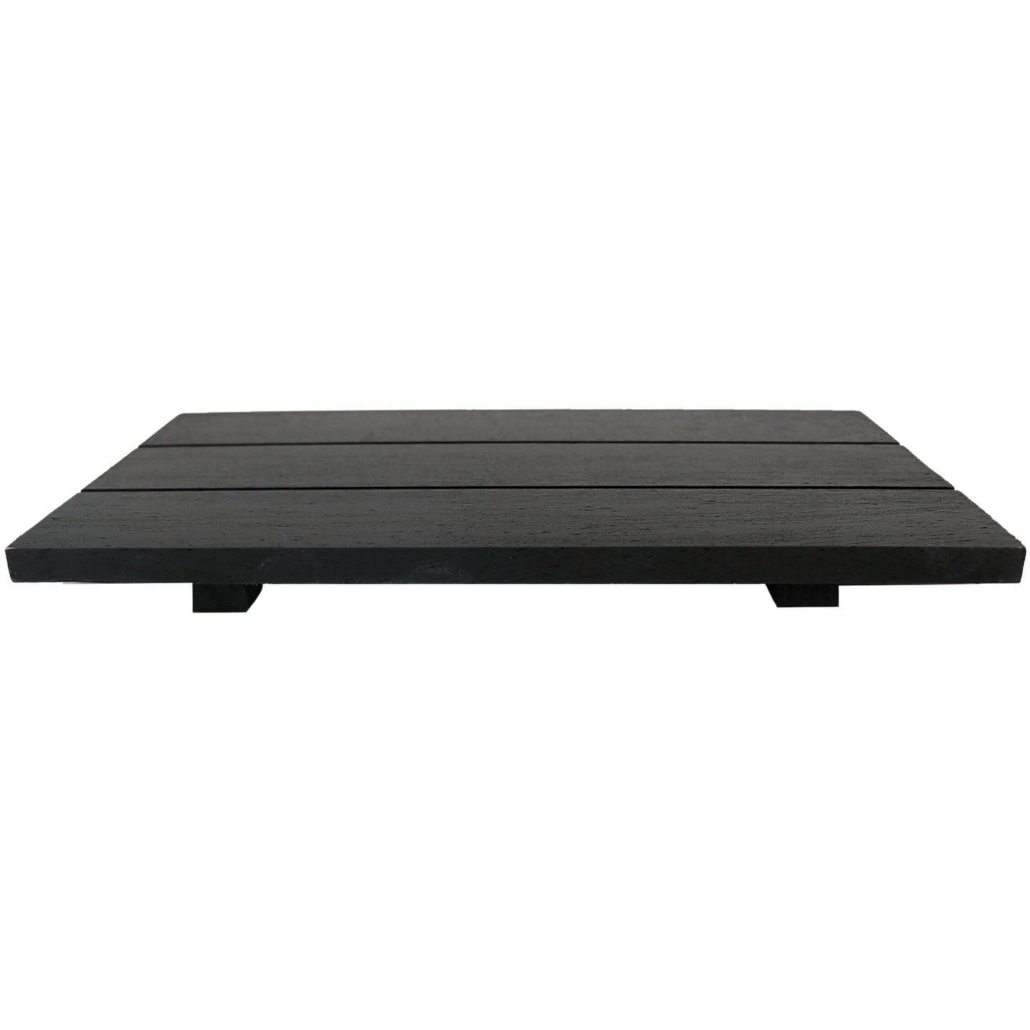 Black Rectangular Wood Tray