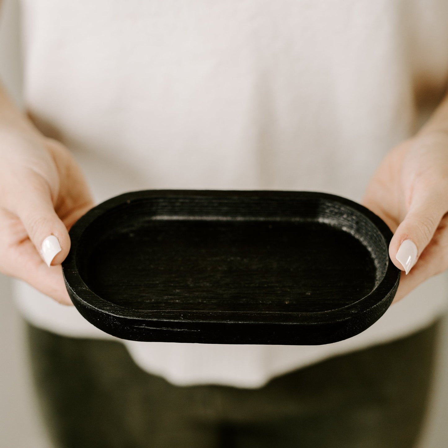 Black Wood Tray