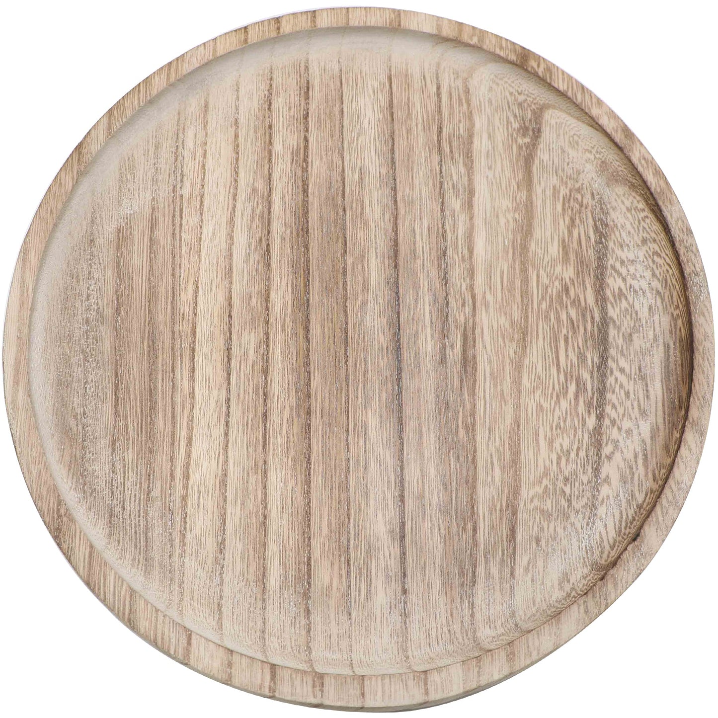 Large Rustic Round Wood Tray