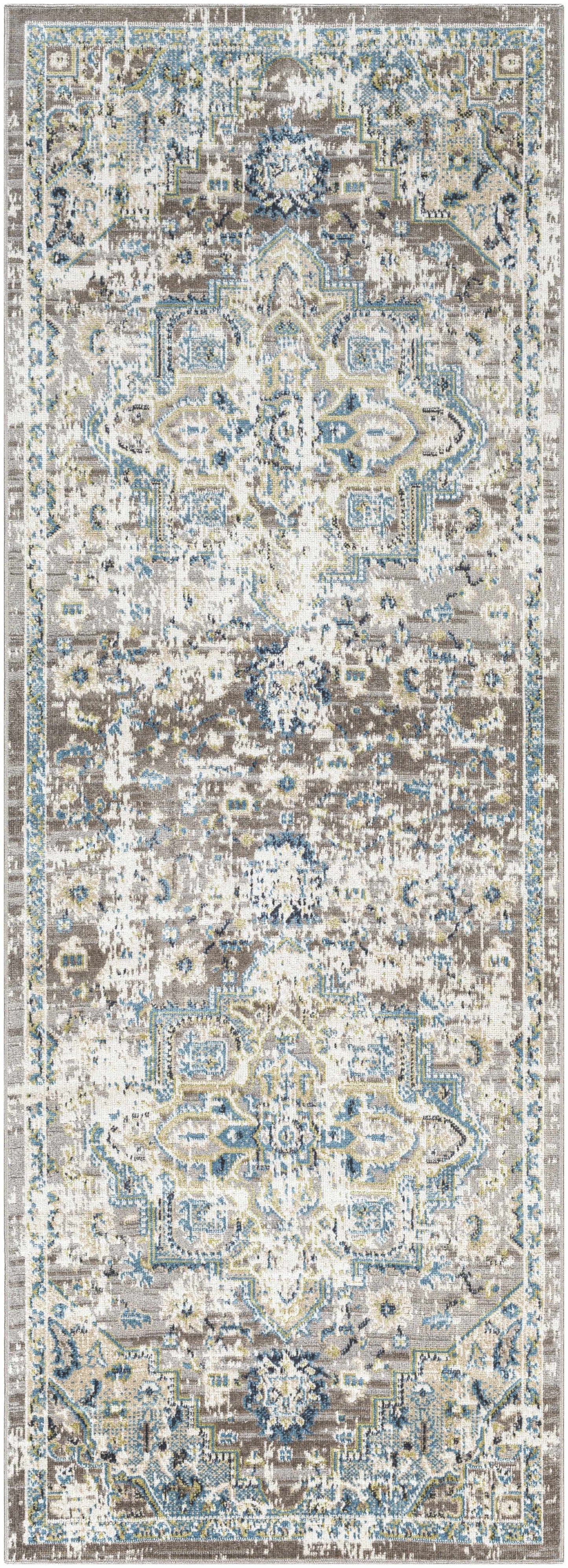 Cabacungan Gray & Blue Washable Area Rug