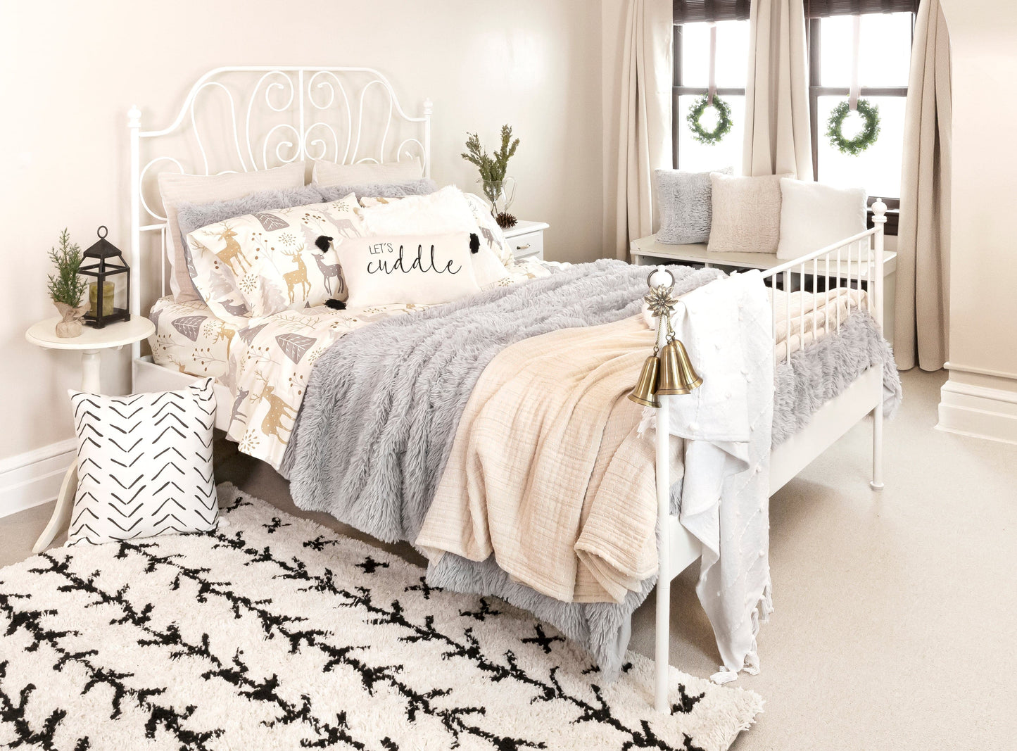 Emma Faux Fur Comforter Set