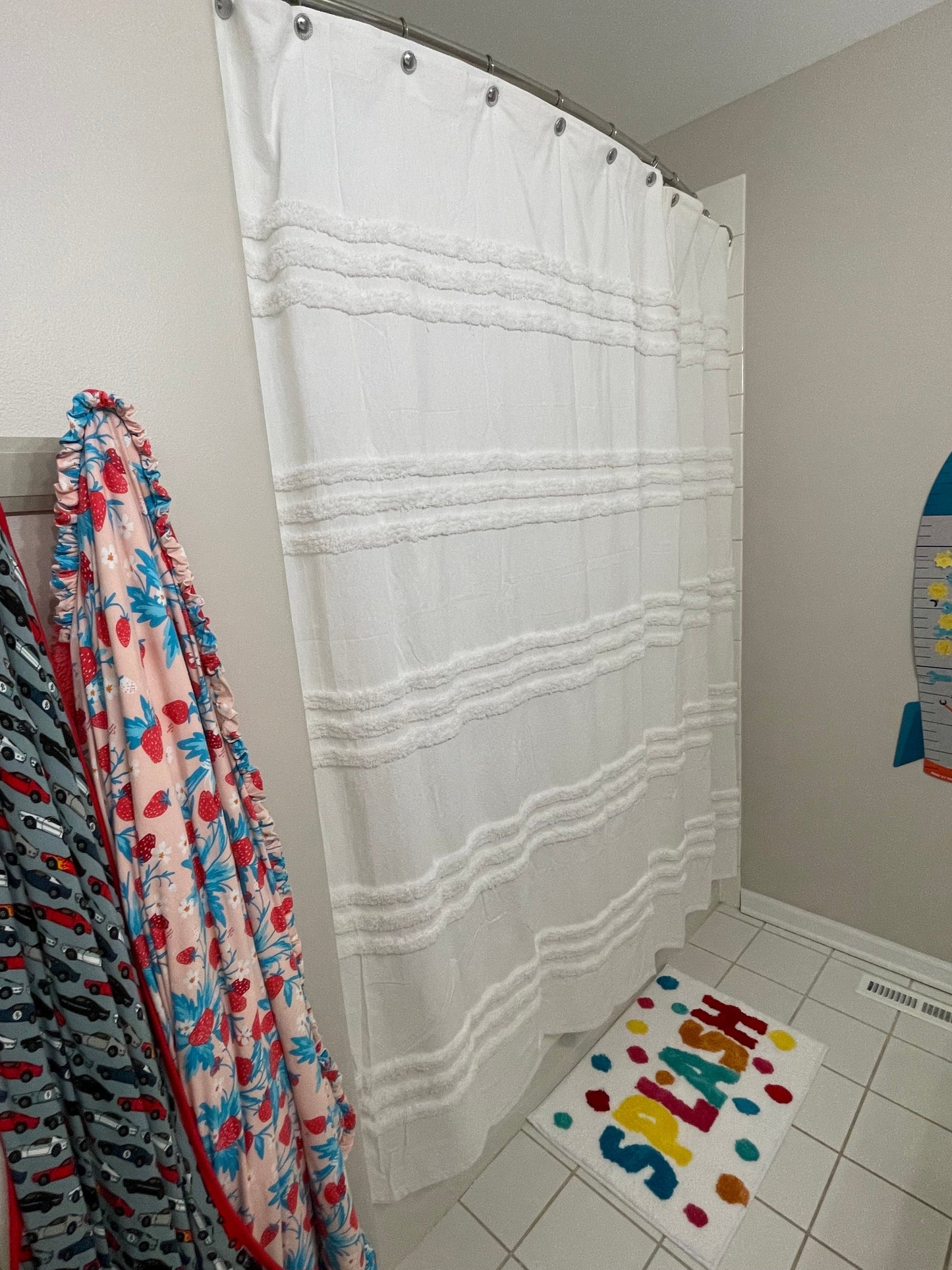 Boho Kendra Tufted Yarn Dyed Recycled Cotton Shower Curtain