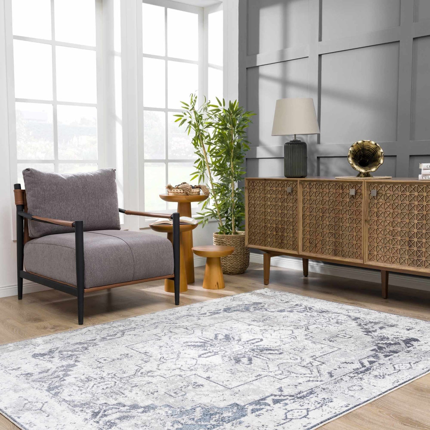 Ivory Hera Washable Area Rug