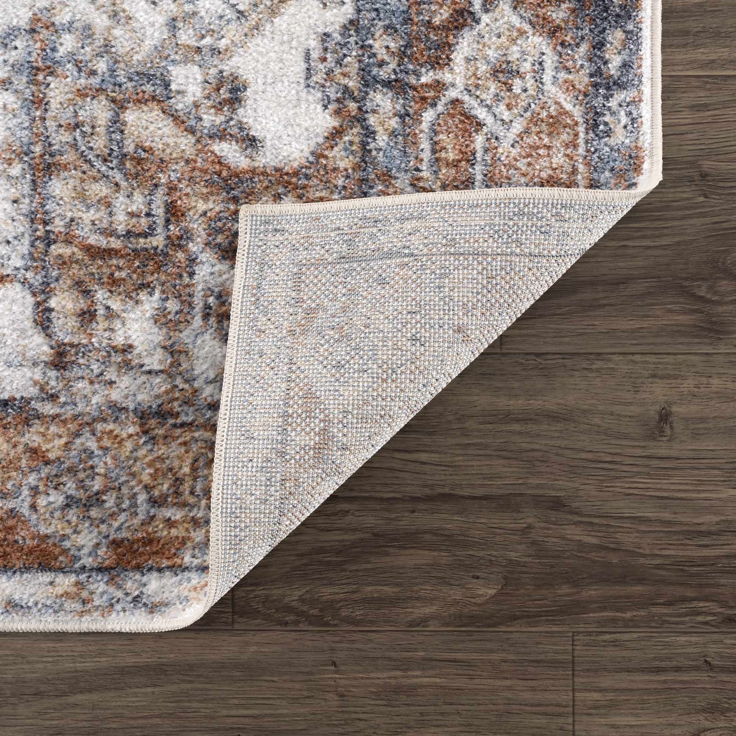 Rust Hera Washable Area Rug - Clearance