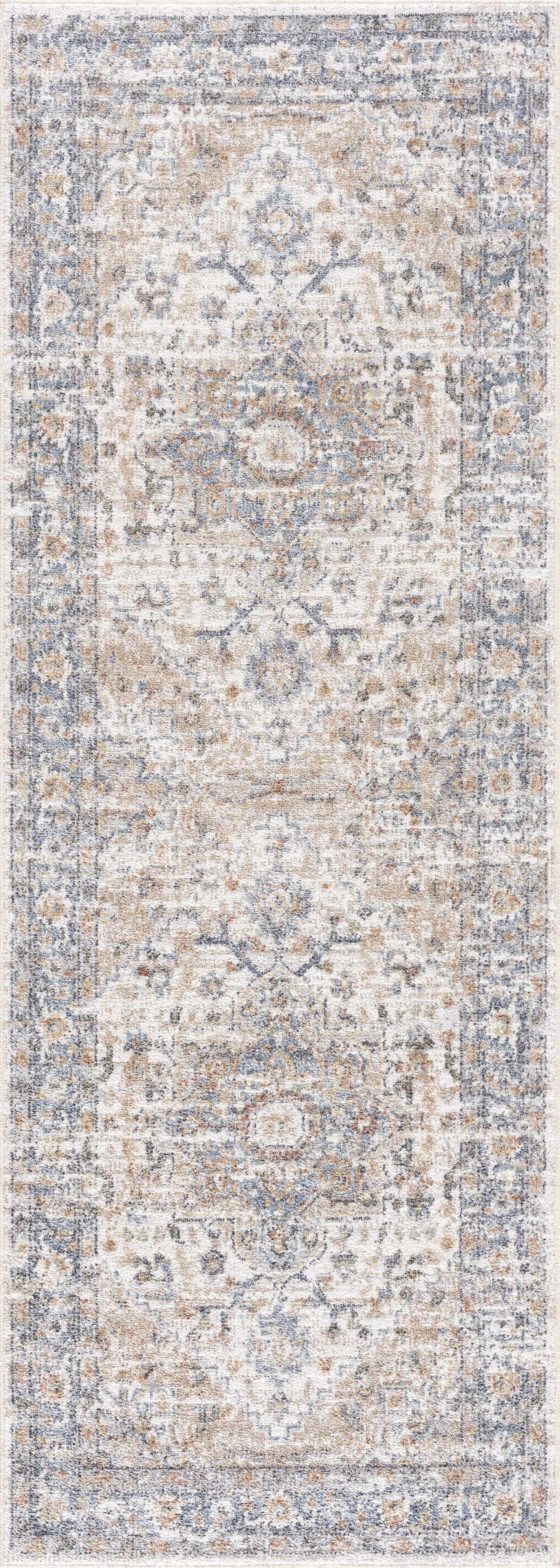 Ezri Cream Washable Area Rug