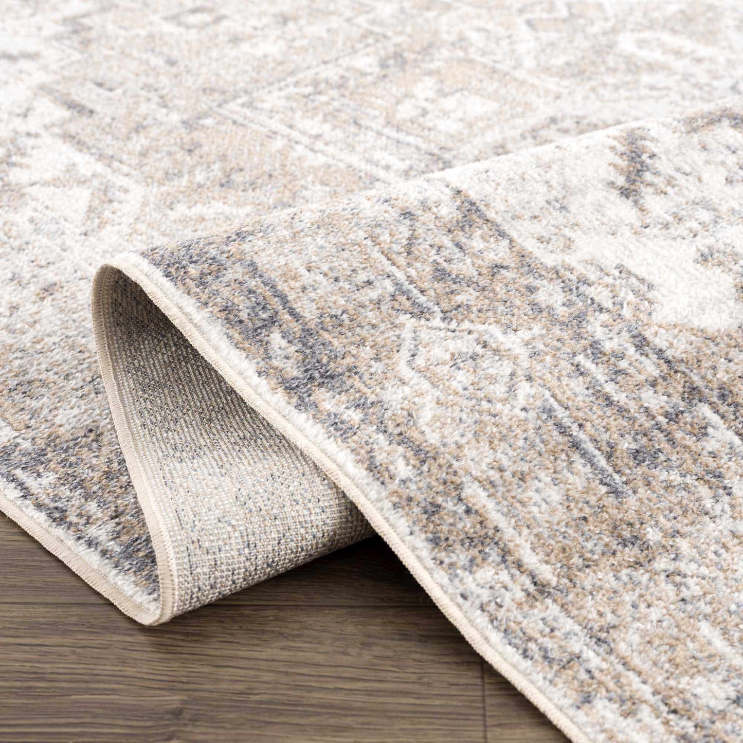 Hera Brown&Cream Washable Area Rug