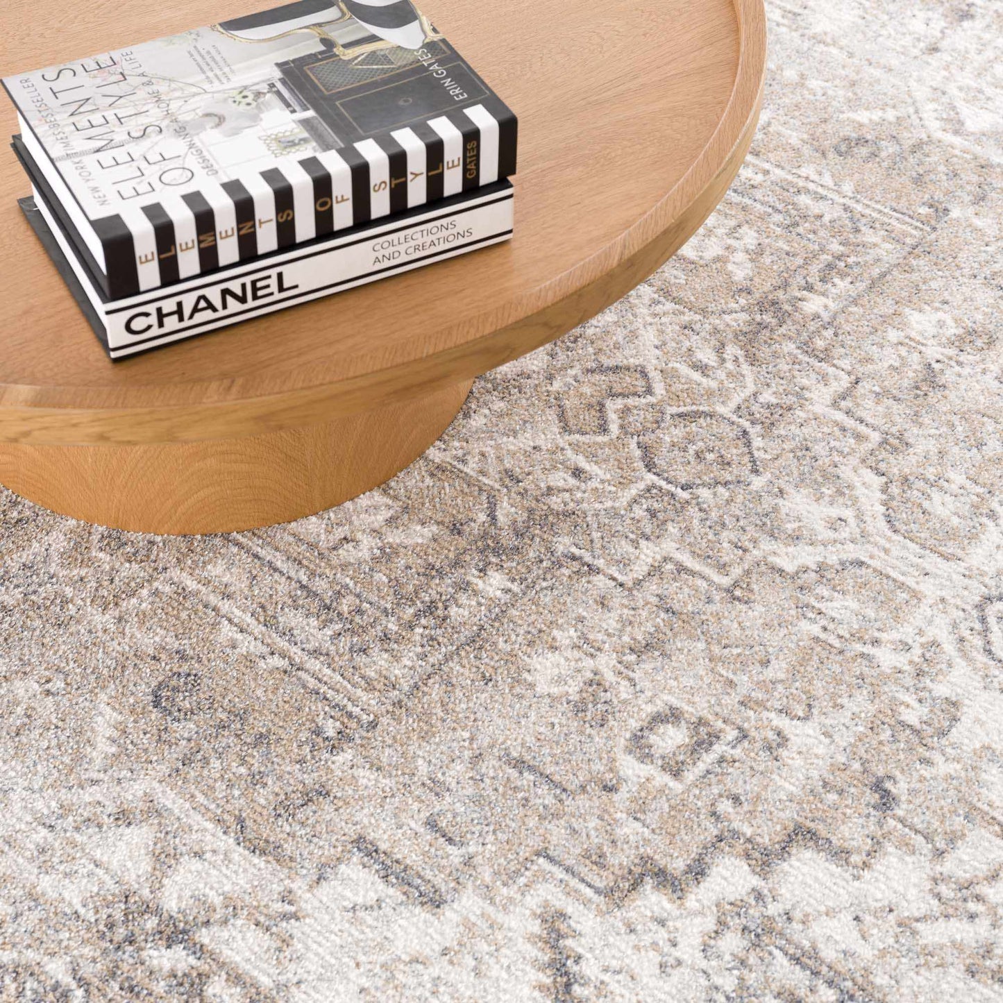 Hera Brown&Cream Washable Area Rug