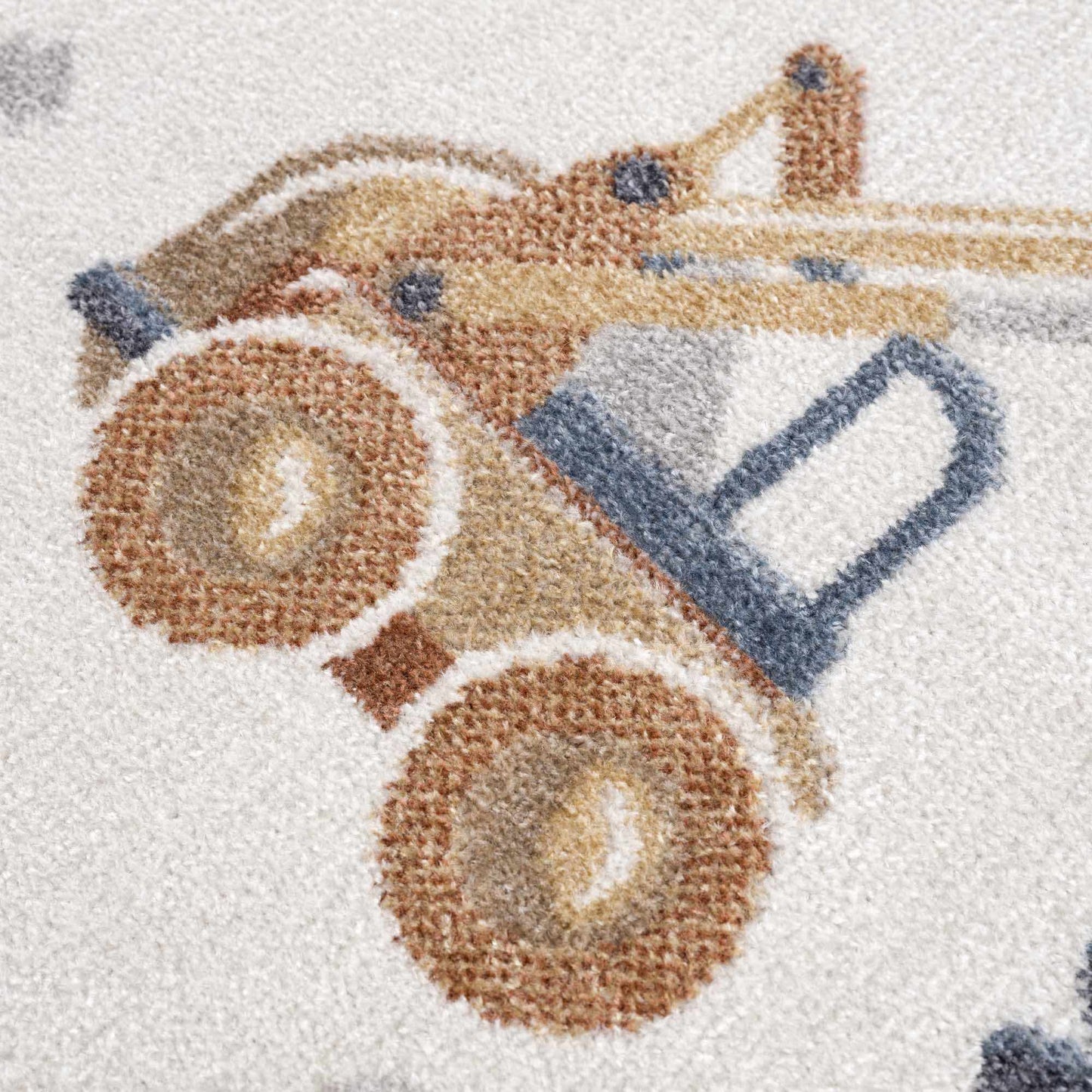 Construction Trucks Washable Kids Rug