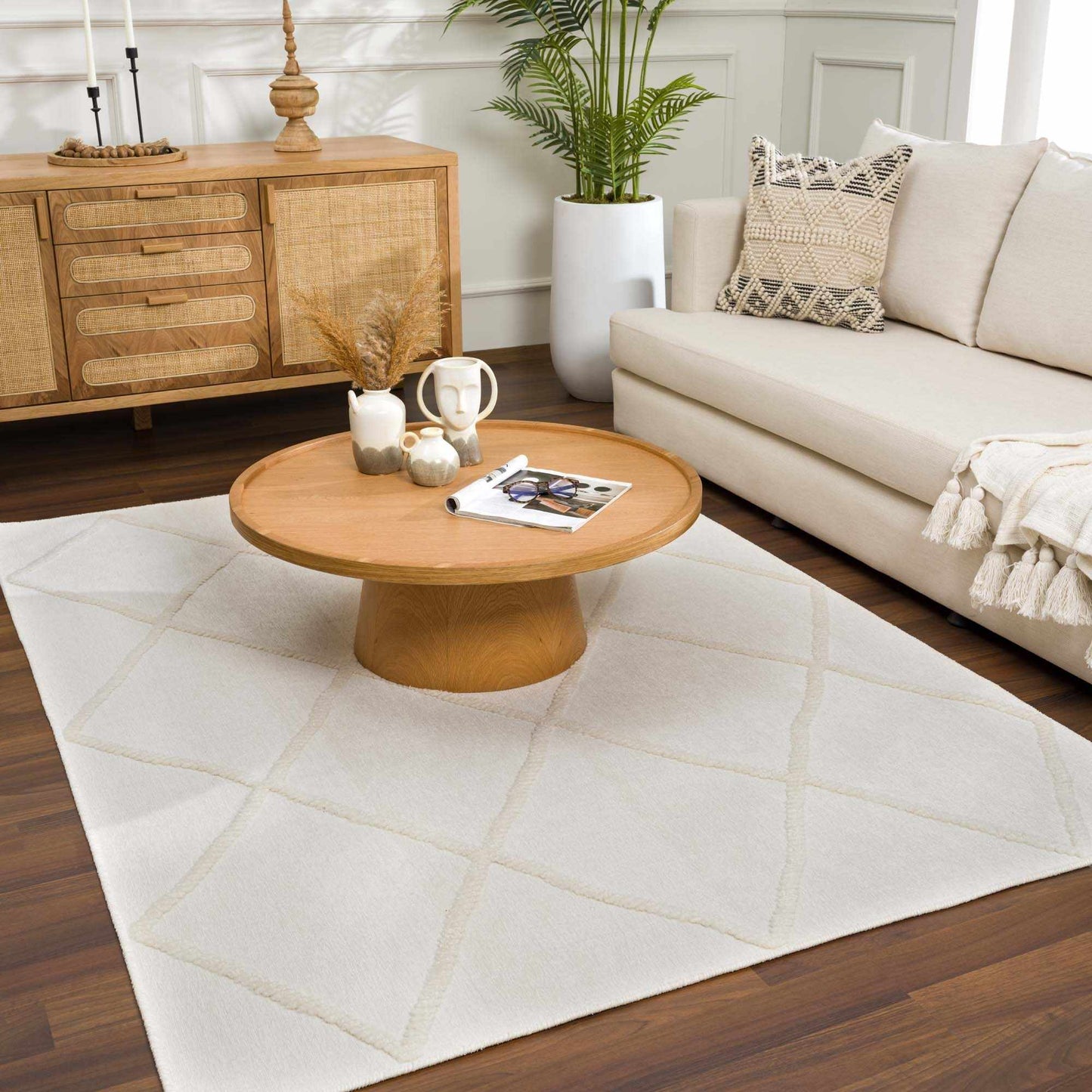 Amani White Area Rug - Clearance