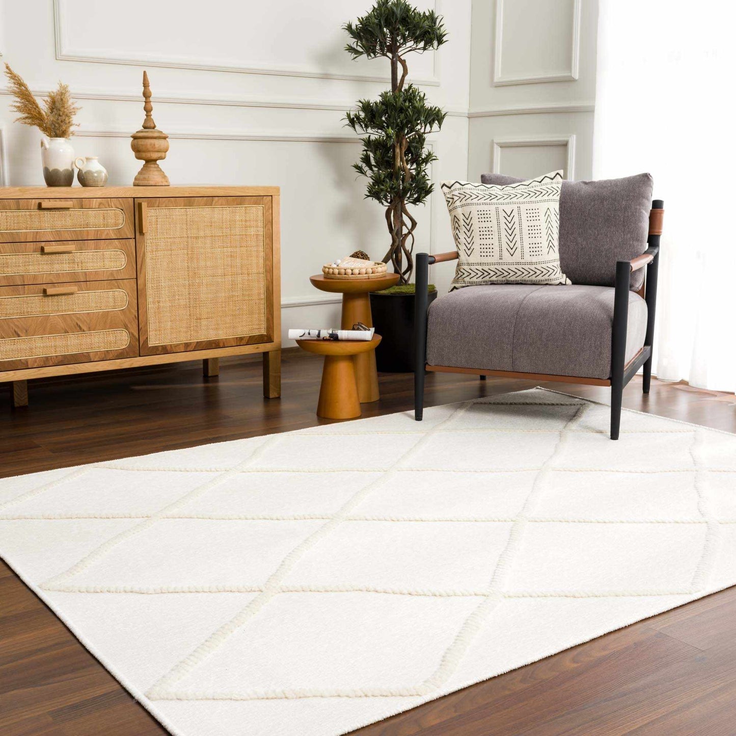 Amani White Area Rug - Clearance