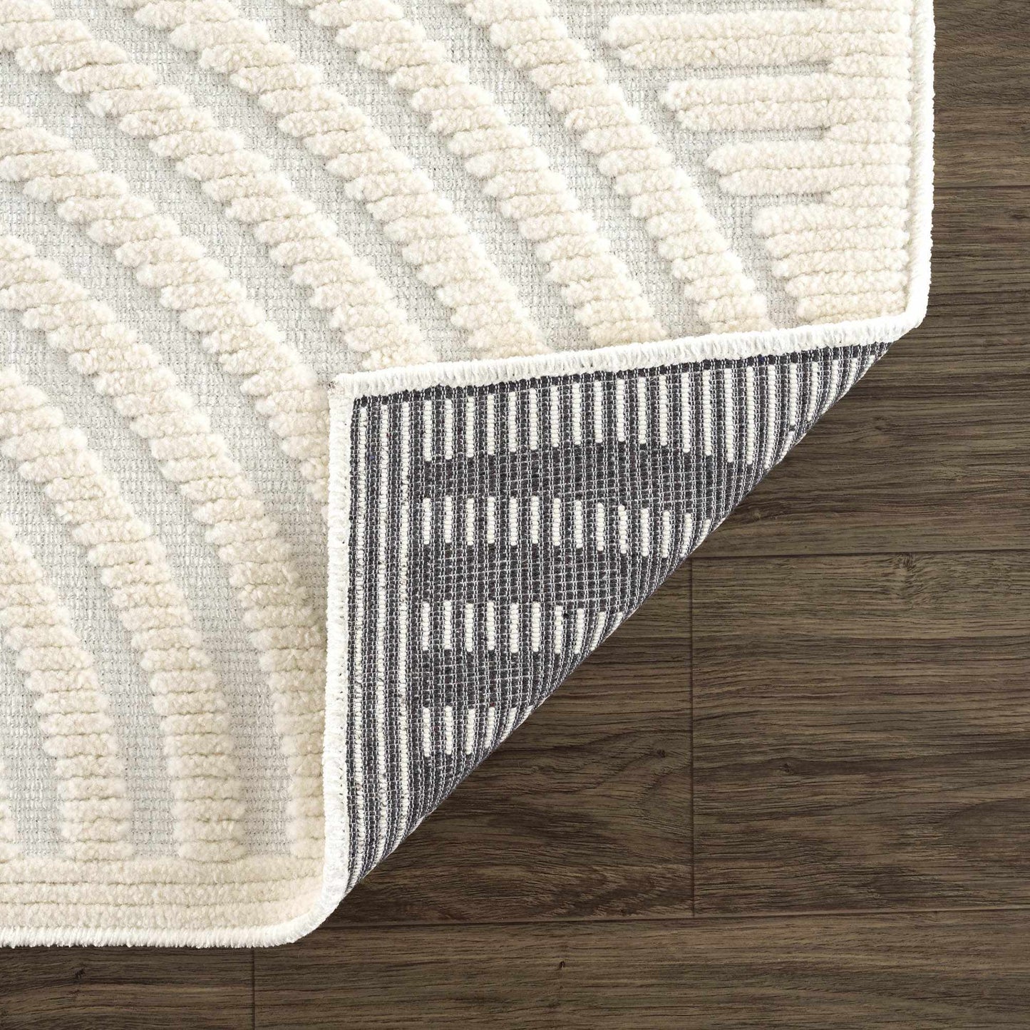 Deron White Washable Area Rug