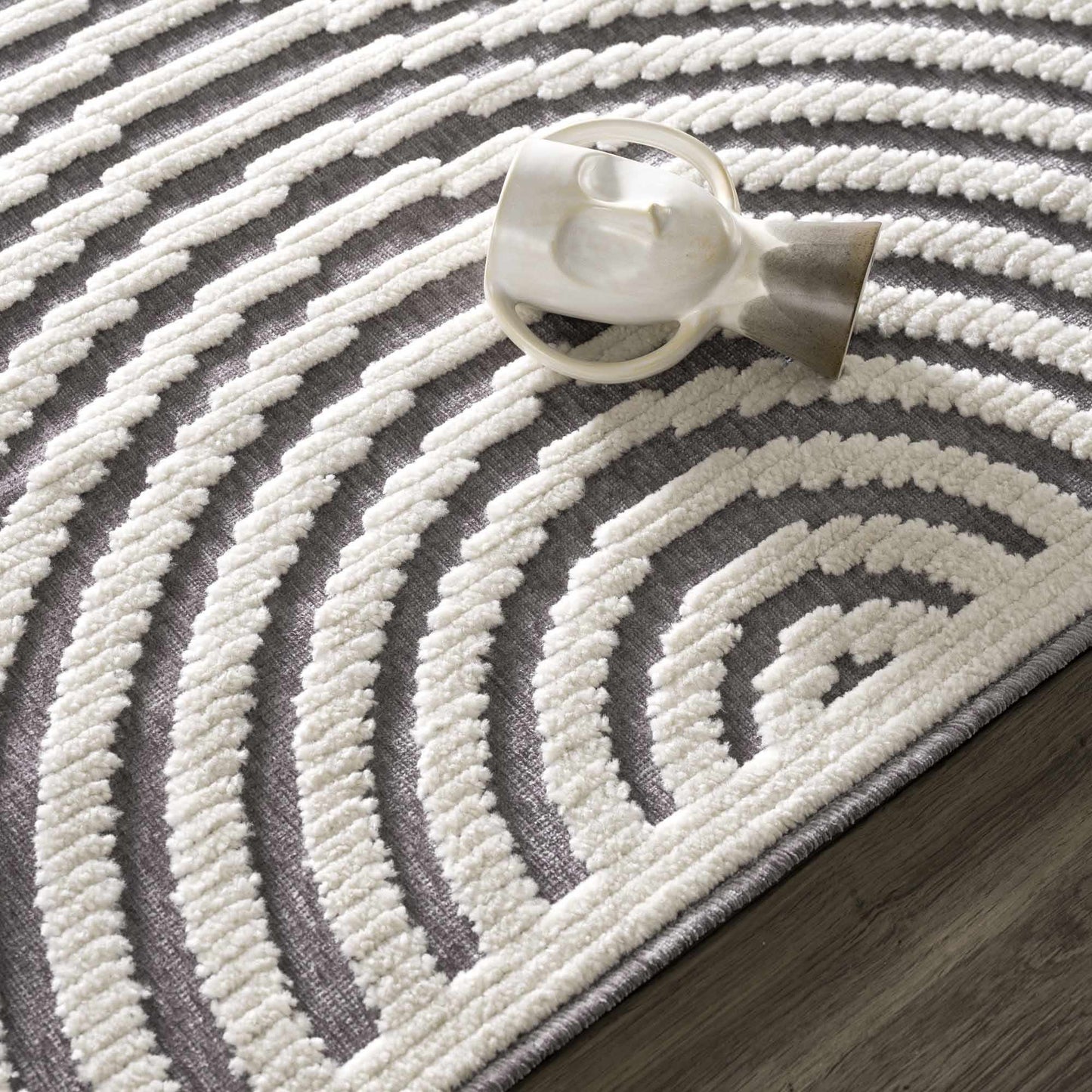 Deron Gray Washable Area Rug