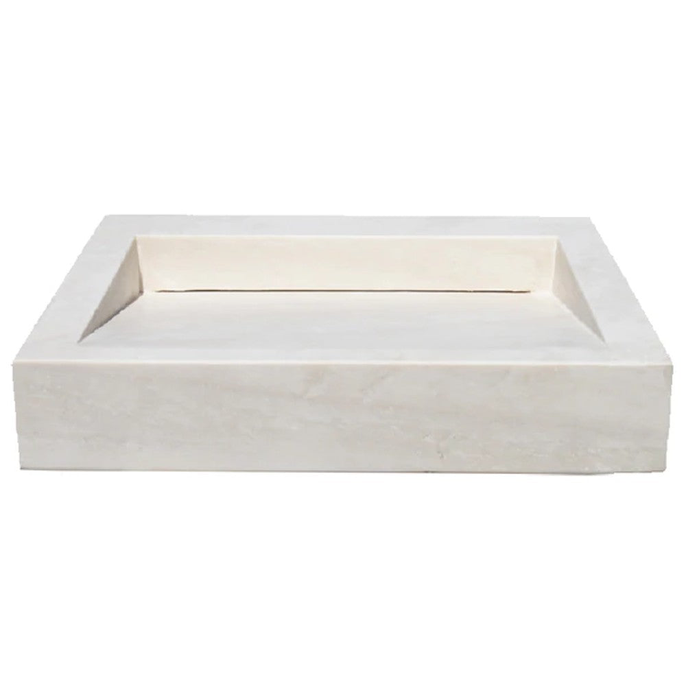 Limestone Rectangular Hidden Drain Sink Honed (W)18" (L)21.4" (H)4"