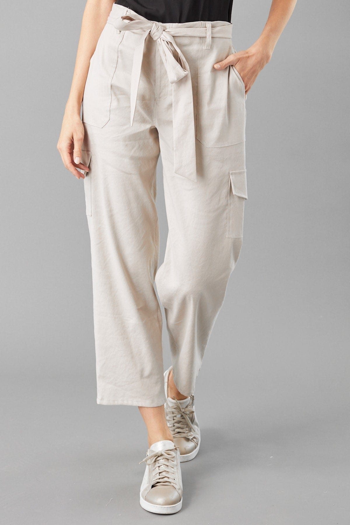 Stretch Linen Cargo Pant