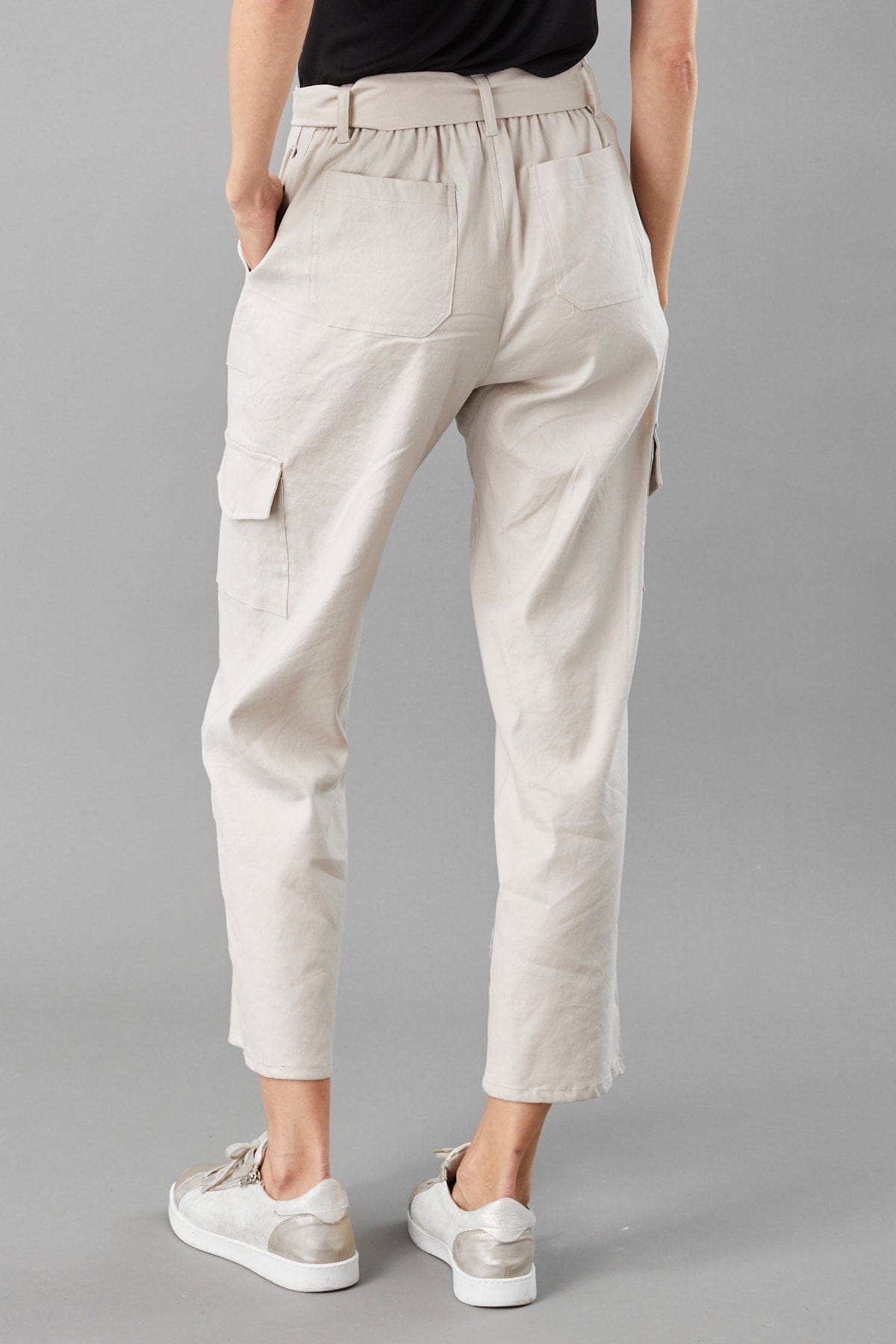 Stretch Linen Cargo Pant