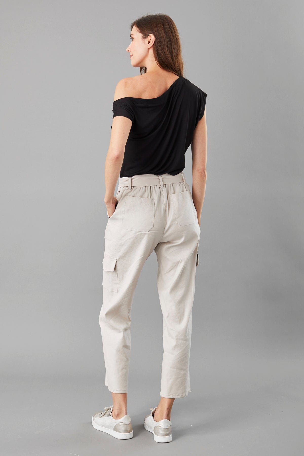 Stretch Linen Cargo Pant